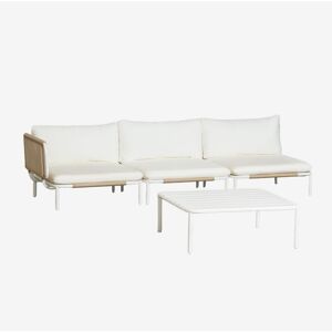 Sklum - Sofá Modular De Jardín Esquinero De 3 Piezas Y Mesa De Centro Roubly Sklum - Sofá Modular De Jardín Esquinero De 3 Piezas Y Mesa De Centro Roubly