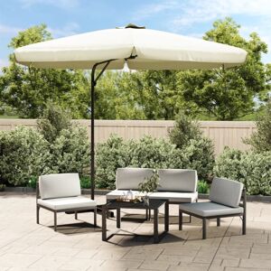 VIDAXL Furniture Limited - Sombrilla De Jardín Con Palo De Acero Blanco VIDAXL Furniture Limited - Sombrilla De Jardín Con Palo De Acero Blanco