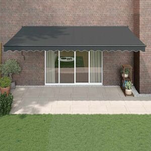 Toldo Retráctil Automático Gris Antracita 5x3 M Vidaxl Toldo Retráctil Automático Gris Antracita 5x3 M Vidaxl