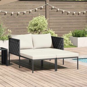 Vidaxl Sillón Doble Antracita - Exterior Acero Plegable Vidaxl Sillón Doble Antracita - Exterior Acero Plegable