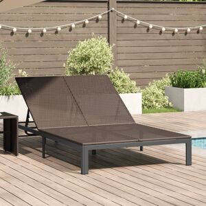 Sillón reclinable marrón con cojines y ruedas para 2 personas Vidaxl Sillón reclinable marrón con cojines y ruedas para 2 personas Vidaxl