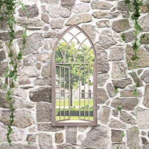 Espejo de jardín Sand 100x45 cm vidaXL Hierro - Decoración exterior Espejo de jardín Sand 100x45 cm vidaXL Hierro - Decoración exterior