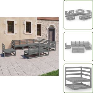 Muebles De Exterior - Vidaxl Juego De Muebles De Jardín 9 Pzas Y Cojines Gris Madera Pino - Sofás De Madera Muebles De Exterior - Vidaxl Juego De Muebles De Jardín 9 Pzas Y Cojines Gris Madera Pino - Sofás De Madera
