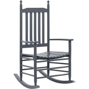 Mecedora Con Asiento Curvo Madera De Álamo Gris Vidaxl Mecedora Con Asiento Curvo Madera De Álamo Gris Vidaxl