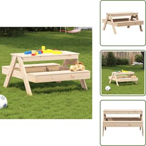 VIDAXL The Living Store Mesa De Picnic Para Niños Madera Maciza De Pino 88x97x52 Cm - Mesa De Jardín Para Niños VIDAXL The Living Store Mesa De Picnic Para Niños Madera Maciza De Pino 88x97x52 Cm - Mesa De Jardín Para Niños