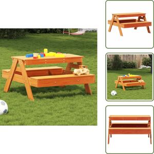 Mesa De Picnic Marrón - Vidaxl Mesa De Pícnic Para Niños Madera Pino Marrón Cera 88x97x52 Cm - Mesa De Exterior Para Niños Mesa De Picnic Marrón - Vidaxl Mesa De Pícnic Para Niños Madera Pino Marrón Cera 88x97x52 Cm - Mesa De Exterior Para Niños