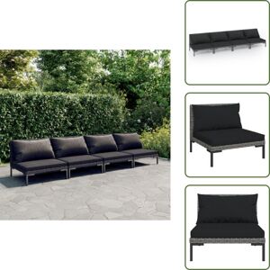 Muebles De Exterior - Vidaxl Sofás De Jardín 4 Piezas Y Cojines Ratán Sintético Gris Oscuro - Sofás De Jardín 4 Piezas Muebles De Exterior - Vidaxl Sofás De Jardín 4 Piezas Y Cojines Ratán Sintético Gris Oscuro - Sofás De Jardín 4 Piezas