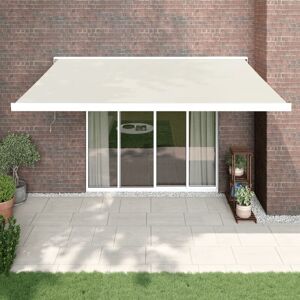 Maisonchic Toldo Retráctil de Aluminio y Tela Crema - Sombrilla Maisonchic Toldo Retráctil de Aluminio y Tela Crema - Sombrilla