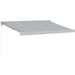 Vidaxl - Toldo Retráctil Aluminio Y Tela Antracita Y Blanco 3,5x2,5 M Vidaxl - Toldo Retráctil Aluminio Y Tela Antracita Y Blanco 3,5x2,5 M