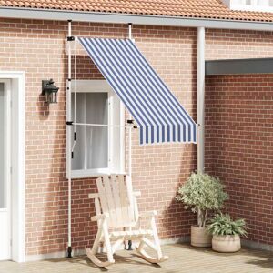 Toldo Manual Retráctil 100 Cm Azul Y Blanco A Rayas Vidaxl Toldo Manual Retráctil 100 Cm Azul Y Blanco A Rayas Vidaxl