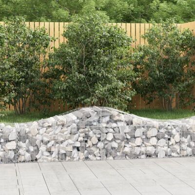 vidaXL Cestas de gaviones 4 uds 200x50x40/60 cm - Cestas de gaviones vidaXL Cestas de gaviones 4 uds 200x50x40/60 cm - Cestas de gaviones