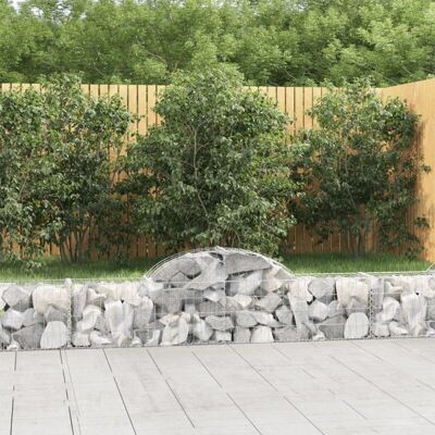 vidaXL Cestas de gaviones arqueadas 13 uds - Muro de jardín vidaXL Cestas de gaviones arqueadas 13 uds - Muro de jardín