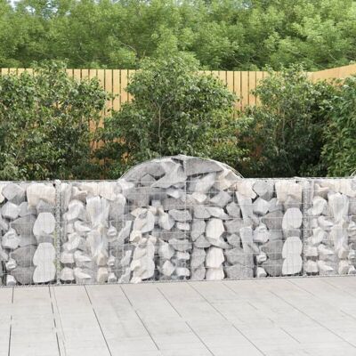 vidaXL Cesta de gaviones arqueada - Muro decorativo de jardín vidaXL Cesta de gaviones arqueada - Muro decorativo de jardín