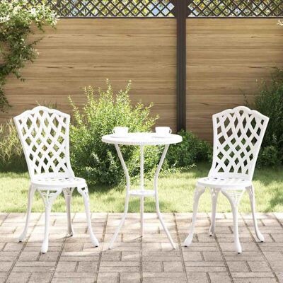 Set de Bistro de Jardín Vidaxl - Modern Aluminio 2 Sillas Mesa Set de Bistro de Jardín Vidaxl - Modern Aluminio 2 Sillas Mesa