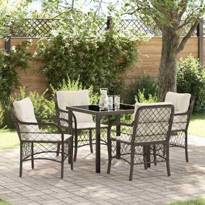Conjunto de Comedor de Jardín con Cojines - Muebles de Exterior Conjunto de Comedor de Jardín con Cojines - Muebles de Exterior