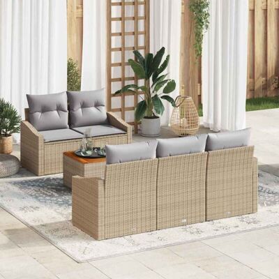 Conjunto de Sofá de Jardín vidaXL - Resistente al clima, Moderno, Cómodo - 5 Personas Conjunto de Sofá de Jardín vidaXL - Resistente al clima, Moderno, Cómodo - 5 Personas
