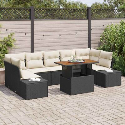 Conjunto de Sofá de Jardín de 8 Piezas Vidaxl - Moderno, Resistente, Espacioso Conjunto de Sofá de Jardín de 8 Piezas Vidaxl - Moderno, Resistente, Espacioso
