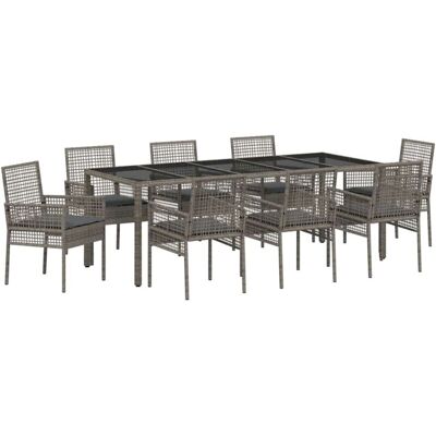 Conjunto de Comedor de Jardín VidaXL 9 Piezas Conjunto de Comedor de Jardín VidaXL 9 Piezas