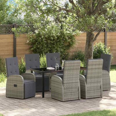 Generic - 7pc - Gris - Rectangular - Garden furniture set Generic - 7pc - Gris - Rectangular - Garden furniture set