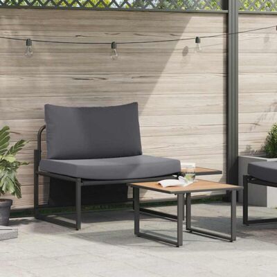 vidaXL Asientos modulares exteriores en gris oscuro - Outdoor Seating vidaXL Asientos modulares exteriores en gris oscuro - Outdoor Seating