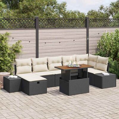 Conjunto de Sofá de Jardín Vidaxl 8 Piezas con Cojines - Muebles de Jardín Conjunto de Sofá de Jardín Vidaxl 8 Piezas con Cojines - Muebles de Jardín