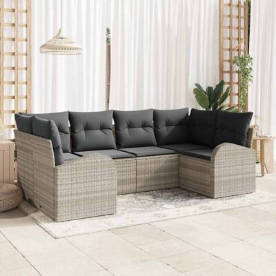 Vidaxl Conjunto de Sofás de Jardín - 6 Piezas de Ratán Modular Vidaxl Conjunto de Sofás de Jardín - 6 Piezas de Ratán Modular