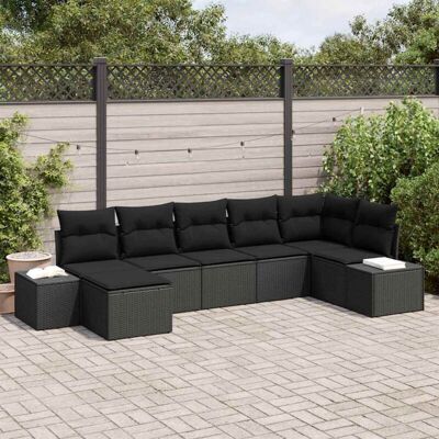Set de Sofá de Jardín vidaXL - Modular, Resistente a la Intemperie, para 7 Set de Sofá de Jardín vidaXL - Modular, Resistente a la Intemperie, para 7