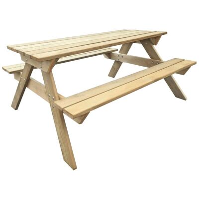 Vidaxl - Mesa De Picnic De Madera De Pino 150x135x71,5 Cm Vidaxl - Mesa De Picnic De Madera De Pino 150x135x71,5 Cm