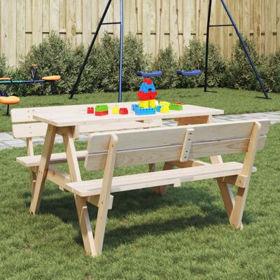 Mesa De Picnic Para 4 Niños Agujero Para Sombrilla Madera Abeto Vidaxl Mesa De Picnic Para 4 Niños Agujero Para Sombrilla Madera Abeto Vidaxl