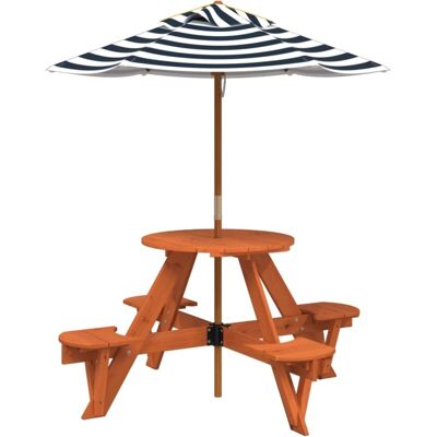 Mesa De Picnic Para 4 Niños Agujero Para Sombrilla Madera Abeto Vidaxl Mesa De Picnic Para 4 Niños Agujero Para Sombrilla Madera Abeto Vidaxl