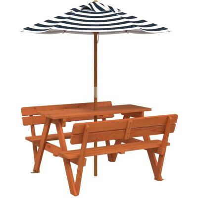 Mesa De Picnic Para 4 Niños Agujero Para Sombrilla Madera Abeto Vidaxl Mesa De Picnic Para 4 Niños Agujero Para Sombrilla Madera Abeto Vidaxl