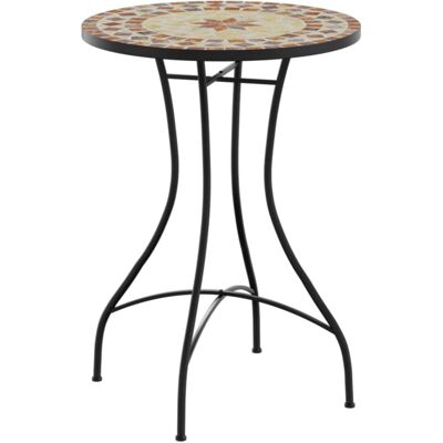 Mesa Bistró De Mosaico Cerámica Terracota Y Blanco Ø50x70 Cm Vidaxl Mesa Bistró De Mosaico Cerámica Terracota Y Blanco Ø50x70 Cm Vidaxl