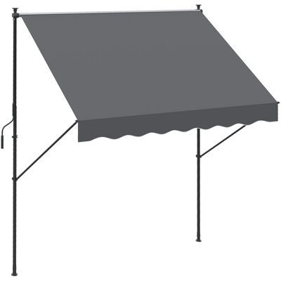 Outsunny Toldo Manual Retráctil 200x175x210-310cm Toldo Ajustable Con Manivela Protección Solar Uv40+ Prueba De Aiento Para Balcón Jardín Terraza Gris Outsunny Toldo Manual Retráctil 200x175x210-310cm Toldo Ajustable Con Manivela Protección Solar Uv40+ Prueba De Aiento Para Balcón Jardín Terraza Gris