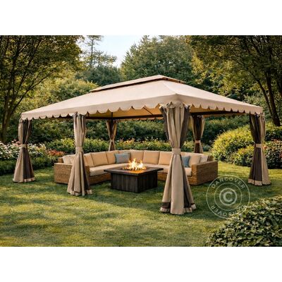Cenador De Jardín Osiris 4x6m, Beis Oscuro - Dancover Cenador De Jardín Osiris 4x6m, Beis Oscuro - Dancover