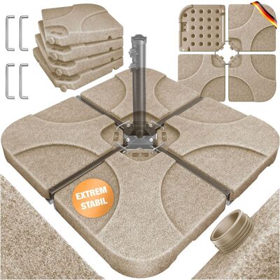 Kesser® Base Sombrilla 4 Piezas, 60l/80kg, Para Sombrilla Descentrada - Mármol Kesser® Base Sombrilla 4 Piezas, 60l/80kg, Para Sombrilla Descentrada - Mármol
