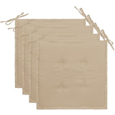 DECOSHOP26 - DEC021724 - Beige - Juego de cojines de silla de jardín DECOSHOP26 - DEC021724 - Beige - Juego de cojines de silla de jardín