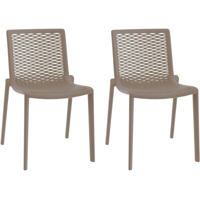 Sillas Netkat Resol Plástico Beige (pack De 2) Sillas Netkat Resol Plástico Beige (pack De 2)