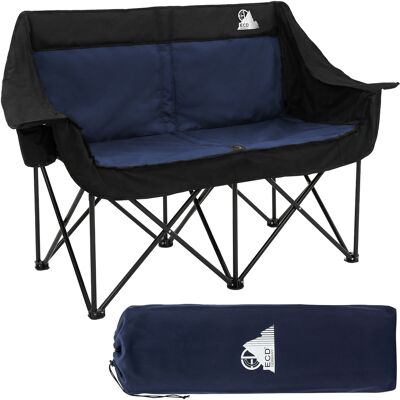 Ecd Germany Silla De Camping Doble Plegable, Sofá Portátil Para 2 Personas, Acolchado Azul Y Estructura De Acero, Asiento Con Portavasos Para Acampada, Playa, Pesca Y Picnic, Carga 200 Kg Ecd Germany Silla De Camping Doble Plegable, Sofá Portátil Para 2 Personas, Acolchado Azul Y Estructura De Acero, Asiento Con Portavasos Para Acampada, Playa, Pesca Y Picnic, Carga 200 Kg