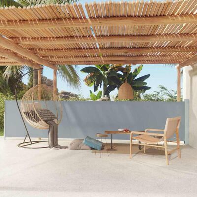 vidaXL Toldo lateral retráctil gris 117x600cm - Sombrillas vidaXL Toldo lateral retráctil gris 117x600cm - Sombrillas