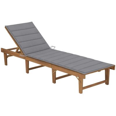 HELLOSHOP26 Tumbona Tumbona Cama De Jardín Mobiliario De Terraza Mobiliario De Exterior Plegable Con Cojín Madera Maciza De Acacia 020012842 HELLOSHOP26 Tumbona Tumbona Cama De Jardín Mobiliario De Terraza Mobiliario De Exterior Plegable Con Cojín Madera Maciza De Acacia 020012842