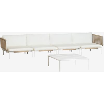 Conjunto De Jardín Con Sofá Modular De 4 Piezas Con 2 Módulos Esquineros Y Mesa De Centro En Acero Roubly Sklum Conjunto De Jardín Con Sofá Modular De 4 Piezas Con 2 Módulos Esquineros Y Mesa De Centro En Acero Roubly Sklum