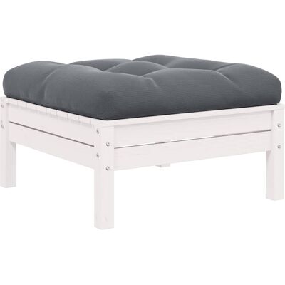 Maisonchic Reposapiés de jardín - Asiento modular de madera de pino con cojín Maisonchic Reposapiés de jardín - Asiento modular de madera de pino con cojín