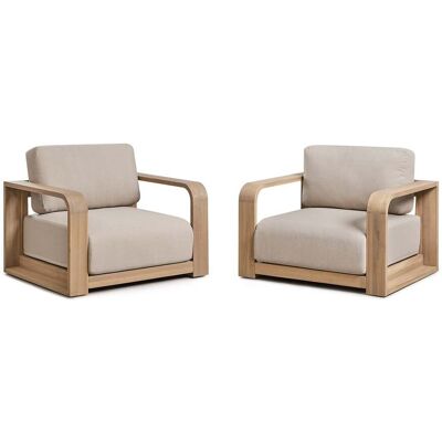 Pack De 2 Sillones De Jardín Con Reposabrazos En Madera De Acacia Brivori Sklum Pack De 2 Sillones De Jardín Con Reposabrazos En Madera De Acacia Brivori Sklum