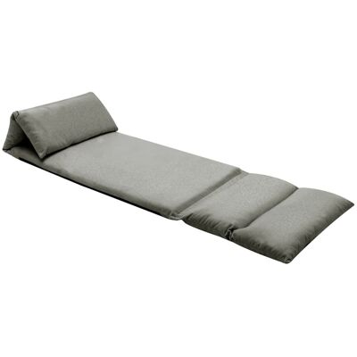 vidaXL Silla de suelo plegable gris oscuro de microfibra vidaXL Silla de suelo plegable gris oscuro de microfibra