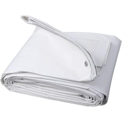 Lona Impermeable De Pe 280 G/m2 Lonas Para Piscinas Con Ojales De Aluminio Lona De Protección Para Muebles Jardín Piscina Y Coche Blanco 2x3m - Woltu Lona Impermeable De Pe 280 G/m2 Lonas Para Piscinas Con Ojales De Aluminio Lona De Protección Para Muebles Jardín Piscina Y Coche Blanco 2x3m - Woltu