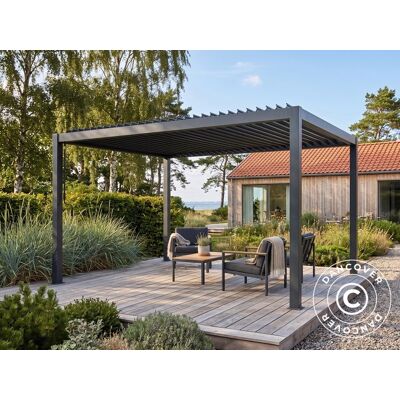 Pérgola Cenador De Jardín Bioclimática San Pablo Alu+, 2x3m, Negro - Dancover Pérgola Cenador De Jardín Bioclimática San Pablo Alu+, 2x3m, Negro - Dancover