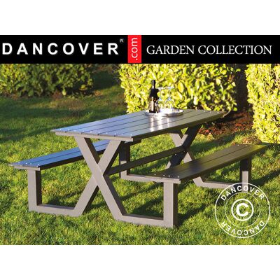 Mesa De Picnic, Nonwood, 1,51x1,76x0,72m, Negra/gris Antracita - Dancover Mesa De Picnic, Nonwood, 1,51x1,76x0,72m, Negra/gris Antracita - Dancover