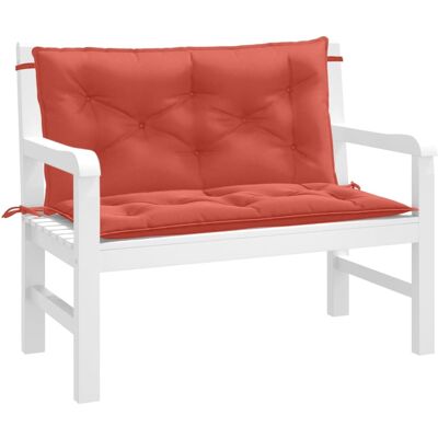 vidaXL Cojines para banca de jardín - Rojo Melange 100x50x7 cm vidaXL Cojines para banca de jardín - Rojo Melange 100x50x7 cm