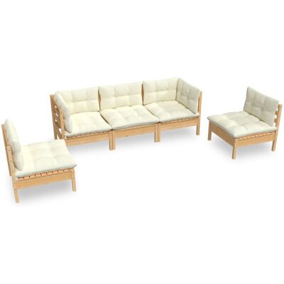 vidaXL Conjunto de Jardín 5 Piezas - Muebles de Jardín vidaXL Conjunto de Jardín 5 Piezas - Muebles de Jardín