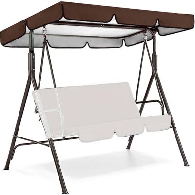 SANS MARQUE Toldo De Repuesto Para Columpio De 2/3 Plazas, Cubierta Superior De Repuesto Para Columpio De Tela Oxford Impermeable, Cubierta Para Porche Para Patio Exterior, Jardín O Parque (solo Toldo), Marrón, 9 SANS MARQUE Toldo De Repuesto Para Columpio De 2/3 Plazas, Cubierta Superior De Repuesto Para Columpio De Tela Oxford Impermeable, Cubierta Para Porche Para Patio Exterior, Jardín O Parque (solo Toldo), Marrón, 9